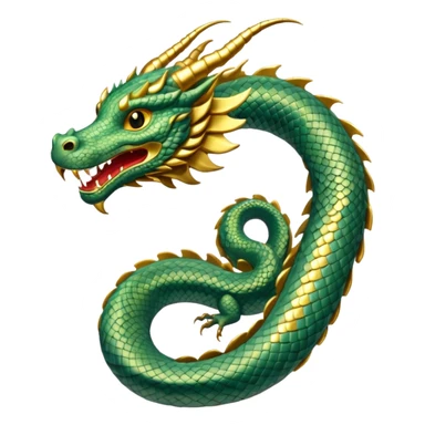  Straight Eastern dragon no legs not curved sticker