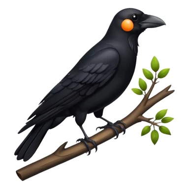 Crow flying sticker