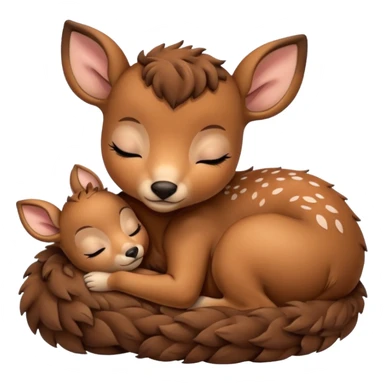 Baby deer sleeping sticker