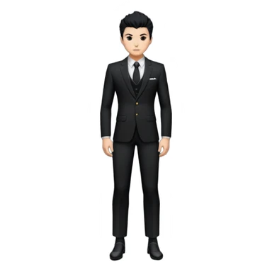 black shihakusho outfit sticker