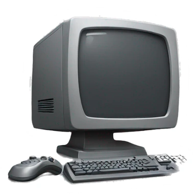 Gaming PC, grey with simple composition sticker