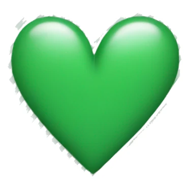 Green heart with white stripes sticker
