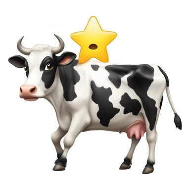 cow being abducted by aliens sticker