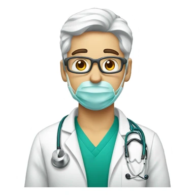 medico com estetoscopio sticker