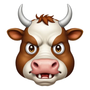 a mad cow  sticker