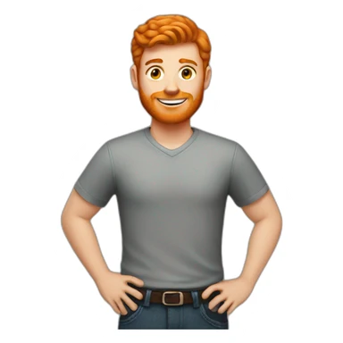 ginger hair college student man sticker
