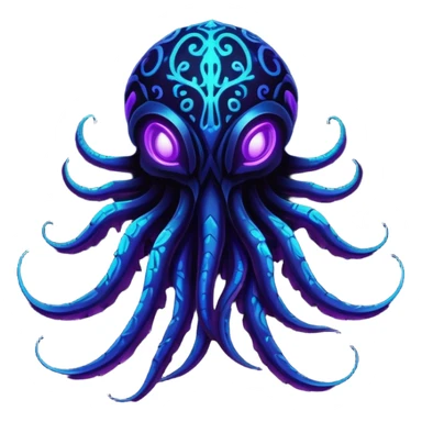 Black Dark Tropical Exotic Nocturnal Neon-glowing Abyssal Nightly Abyss-Fakémon-Creature sticker