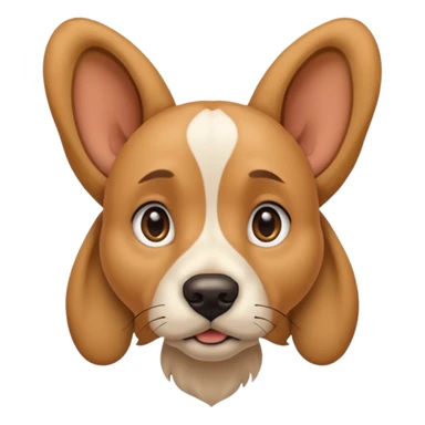 dog with big ear piercing on tip of the ear sticker