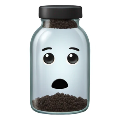 Black pepper in glass sticker