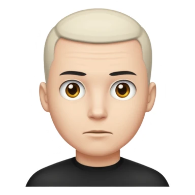 Un mec avec blanc avec une buzz cut noir  sticker