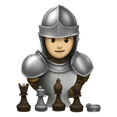 Knight in chess sticker