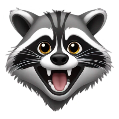 crazy raccoon sticker