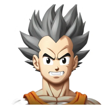 Bald Son Goku on Vegeta sticker