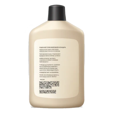 hair shampoo bottle beige sticker
