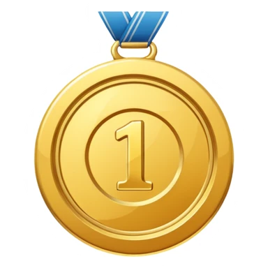 gold 1st place medal sticker