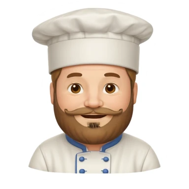 medieval fat, middle-aged, bearded chef emoji sticker