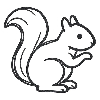 A squirrel sticker