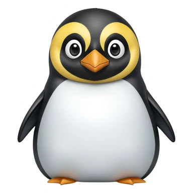 cinematic-adult-emperor-penguin-portrait-emoji,-head-tilted-playfully-and-inquisitively,-with-glossy,-pristine-plumage,-sparkling-eyes-filled-with-curiosity,-simplified-yet-irresistibly-adorable-features, black face sticker
