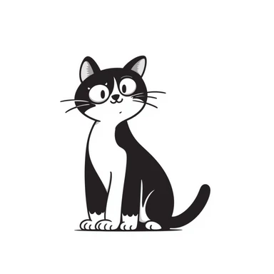 cat with bags under its eyes sticker