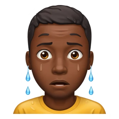 Drowning black man sticker