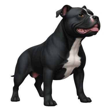 black american bully with black nose sticker