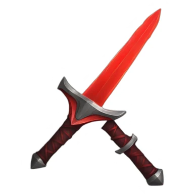 A sword with a red aura sticker