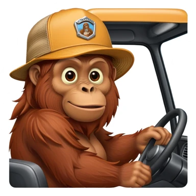 Orangutan driving a semi sticker