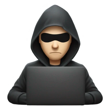 bank robber on laptop  sticker
