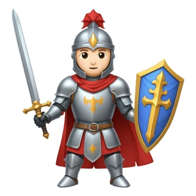 Battle mage: a knight in armor wielding both sword and magic sticker