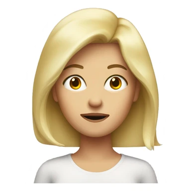 Blonde lady mad sticker