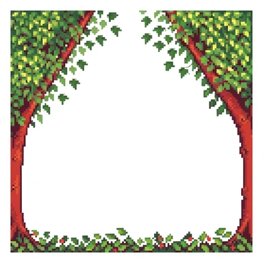 green summer leaves gently falling from trees in a soft breeze sticker