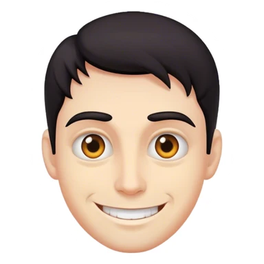 Dark haired guy with creepy stare and smile  sticker