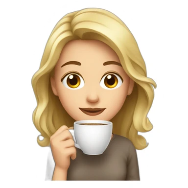 karin drinks coffee sticker