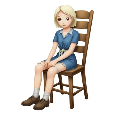 Bit tied to chair sticker