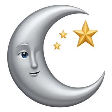 Refined moon icon evoking emotional trust sticker