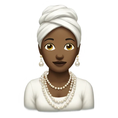 Woman clutching pearls sticker