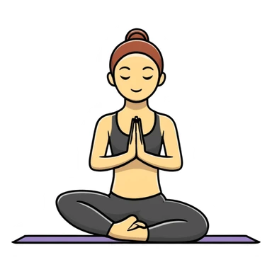 person doing yoga sticker