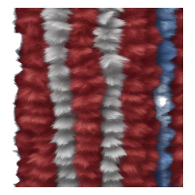 Single pom pom in the colors red, silver, and blue sticker