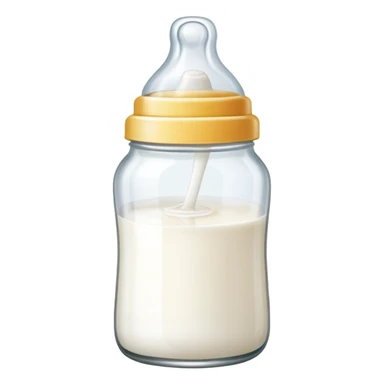 baby bottle with milk, biberon sticker