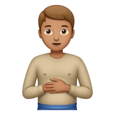 hand on stomach sticker