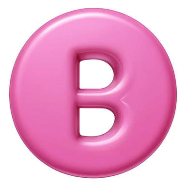 A pink letter B sticker