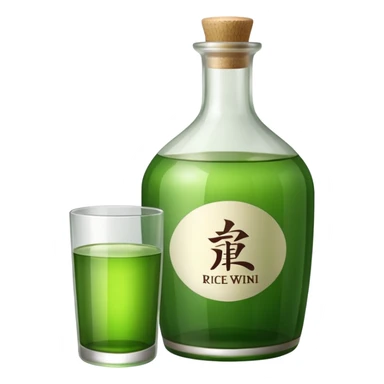 a bottle of rice wine sticker