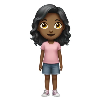 Standing little girl sticker