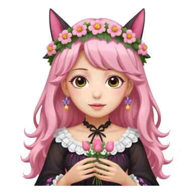 Pink Hime Gyaru Witch Flower Girl sticker