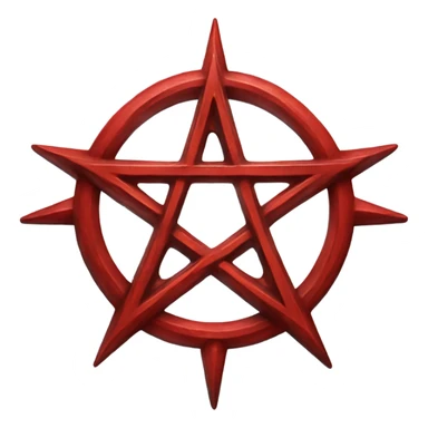 a red pentagram like Helsing sticker