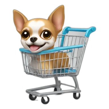 chihuahua with trolley sticker