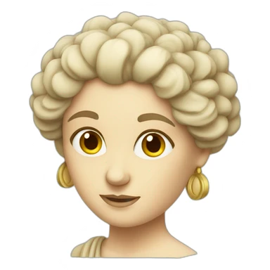 female greek statue cartoon style sticker