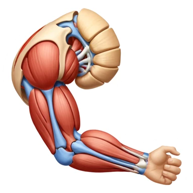 Elbow muscle anatomy sticker