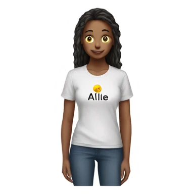 shirt with Allie written on it sticker