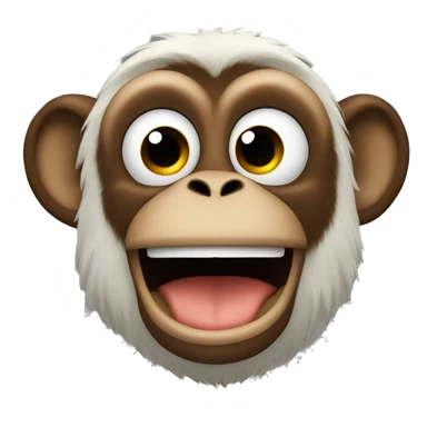 Monkey being goofy sticker